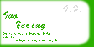 ivo hering business card